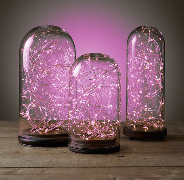 20 Led Copper Wire Seed Light Pink