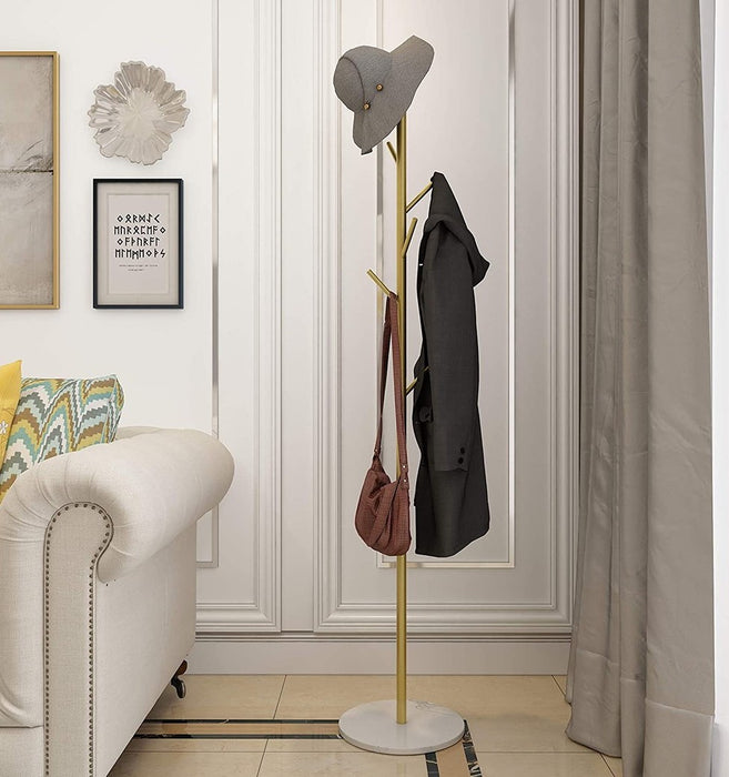 Metal Coat Rack With Stable Marble Base