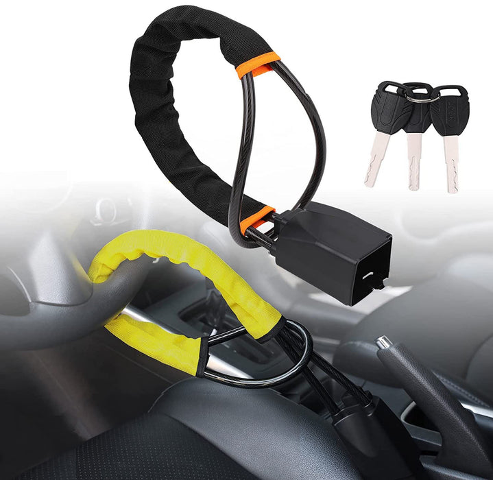 Universal Anti-Theft Steering Wheel Steel Wire Lock