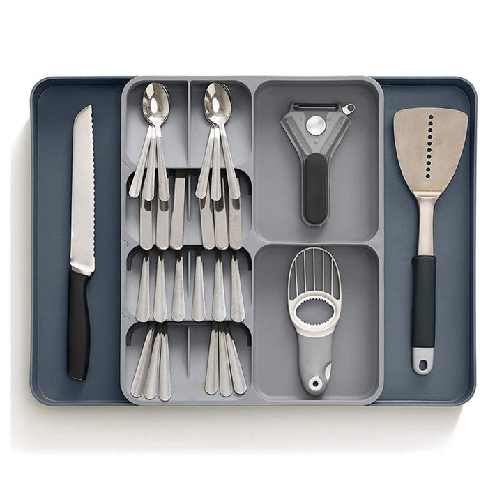 Expanding Kitchen Drawer Organizer Tray for Cutlery Utensils and Gadgets