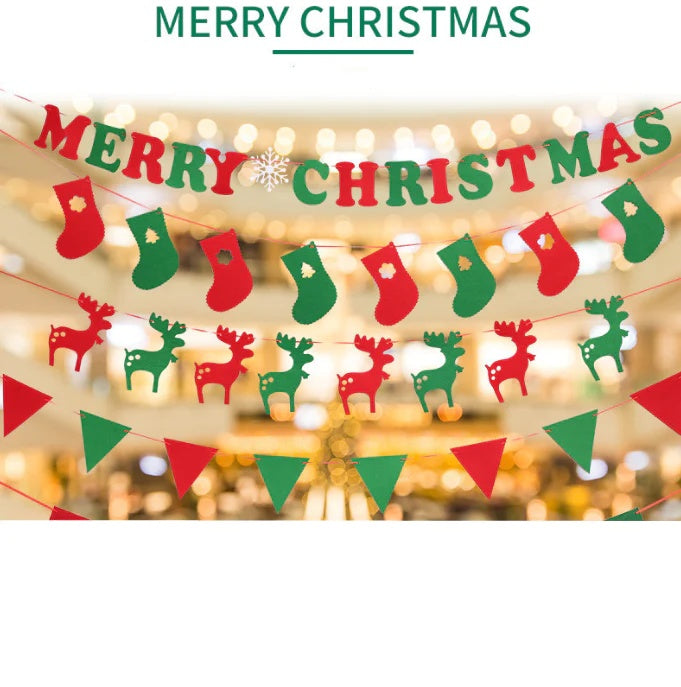 Merry Christmas Banner Decorations