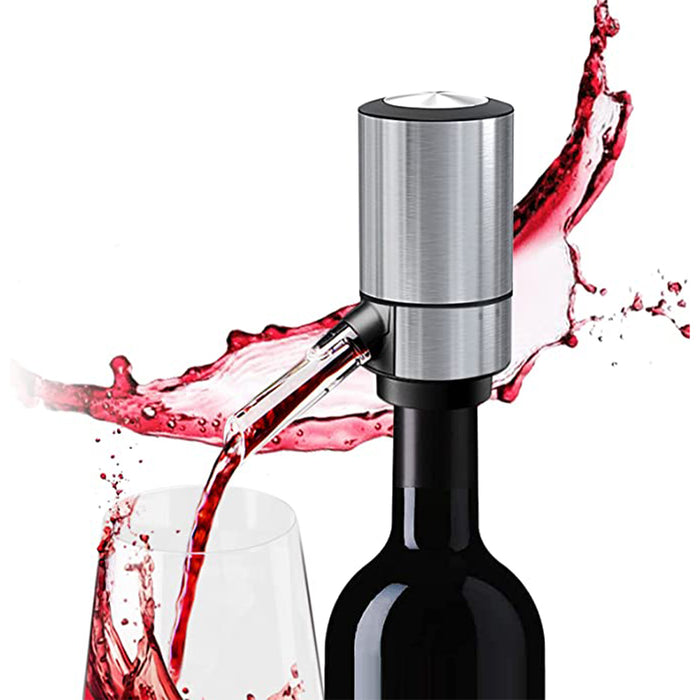 Automatic Electric Wine Aerator Pourer with Retractable Tube for One-Touch Instant Oxidation - Battery Powered