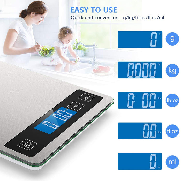 Battery Operated Stainless Steel Digital Kitchen Scale