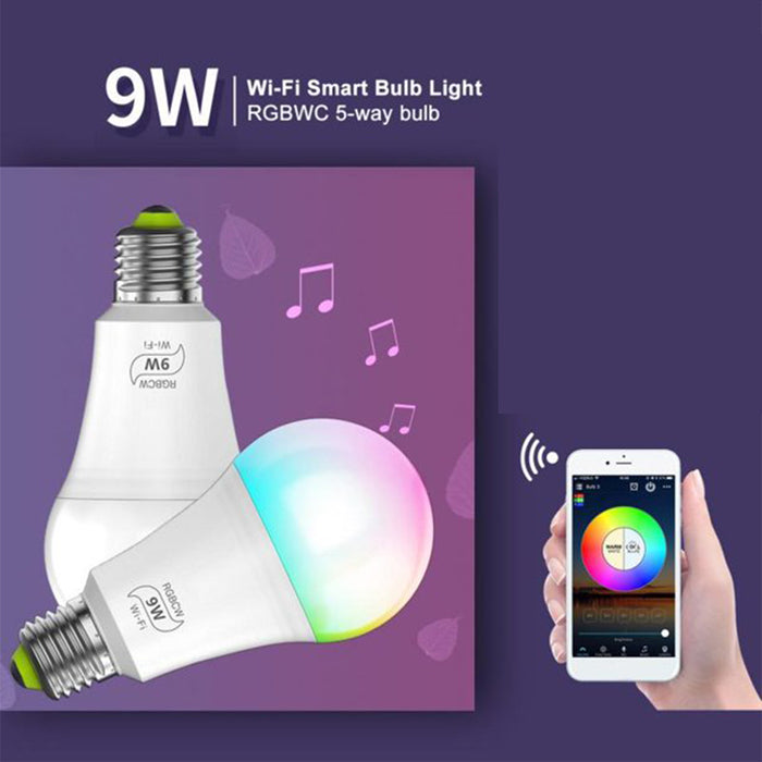 Wi-Fi Enabled 9W Color Changing Smart LED Light Bulb APP Ready