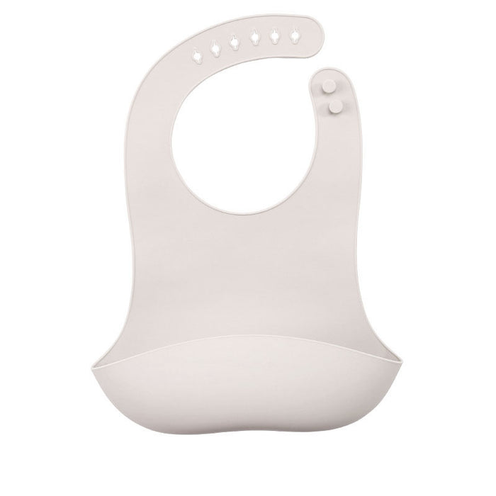 Waterproof Silicone Feeding Bib-White