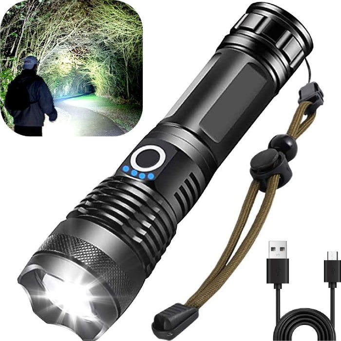 Super Bright LED Rechargeable Flashlight - 5000 Lumens