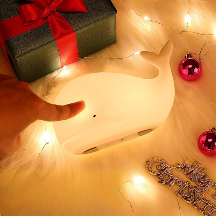 Cute Whale Night Light for Kids with 7 LED Colors Changing - USB Rechargeable