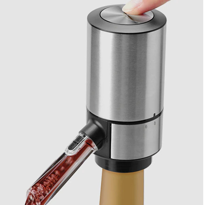 Automatic Electric Wine Aerator Pourer with Retractable Tube for One-Touch Instant Oxidation - Battery Powered