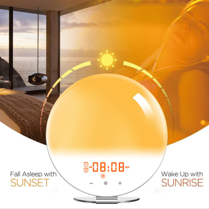 Creative Digital Alarm Clock Sunset and Sunlight Simulator- USB Powered