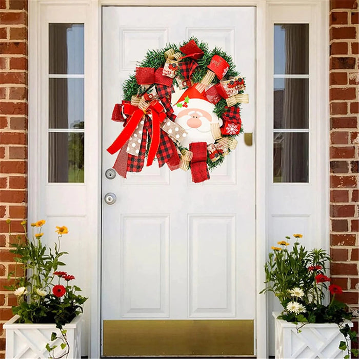 Artificial Christmas Santa Wreath