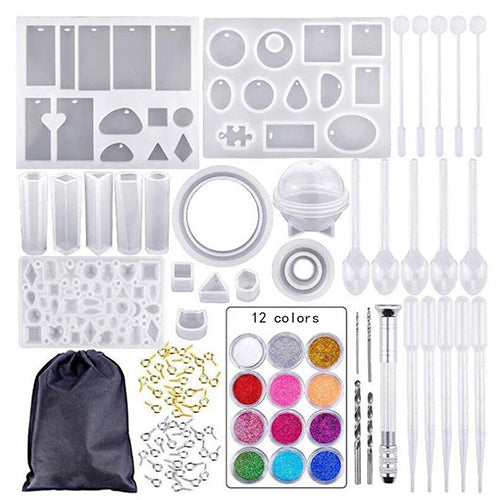 Jewellery Molds for Epoxy Resin - 148 Piece Set