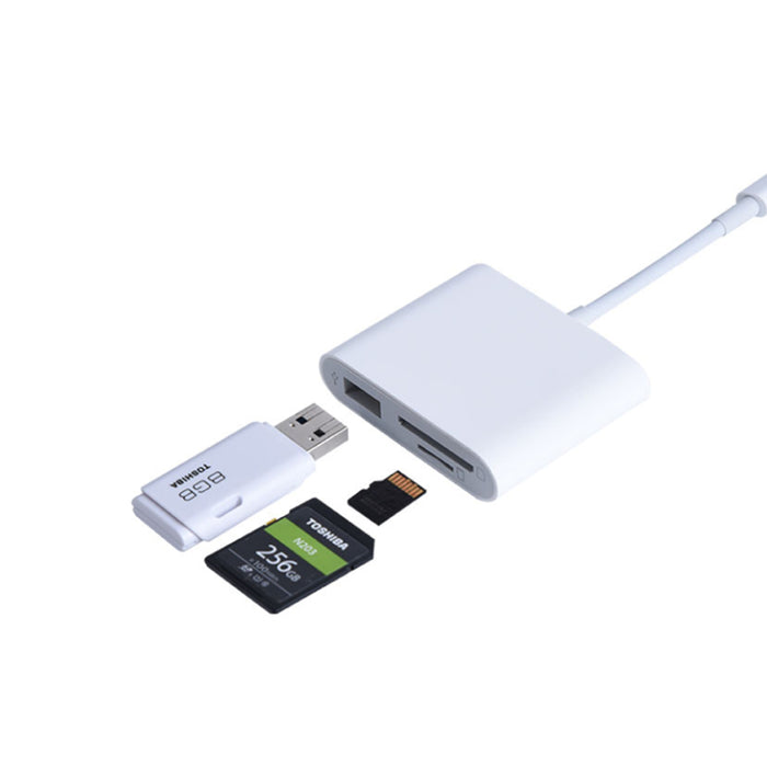 3-in-1 Type C Multi-Function Card Reader and Adapter