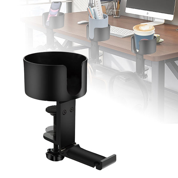 2 in 1 Table Cup Holder with Headphone Hanger