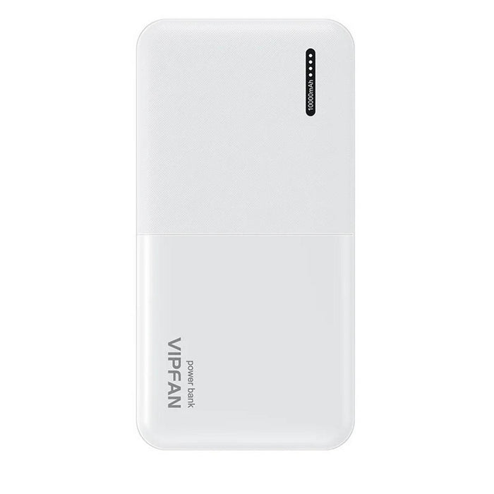 Titan 10000mAh Power Bank w Fast Charging Dual USB Output White