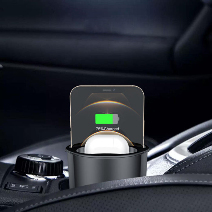 4 in 1 Multi-Functional Car Wireless Cup Charging Station