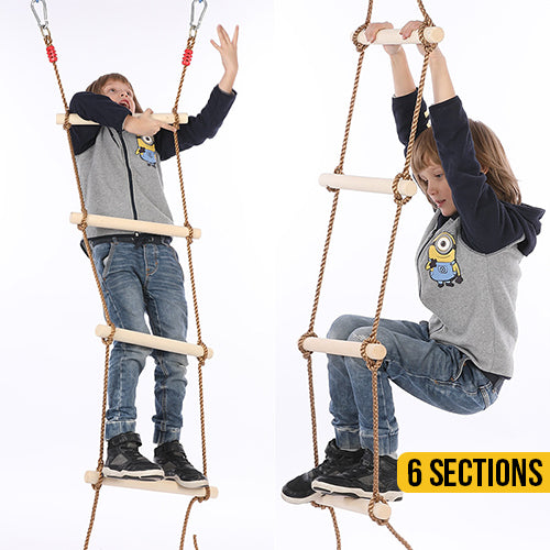 6 Section Climbing Rope Ladder For Kids 200 Cm