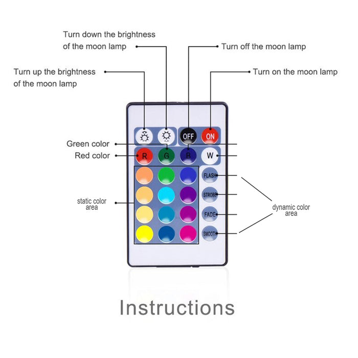 USB Charging LED Night Light Ball with Remote and Button Control