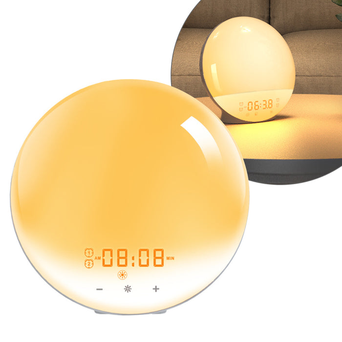 Plugged-In Wake Up Sunrise Simulation Alarm Clock