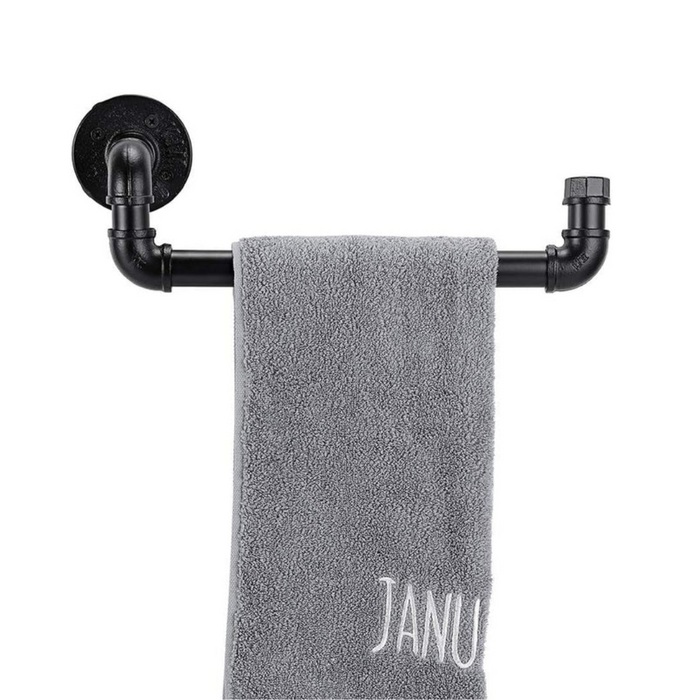 Industrial Iron Pipe Towel Rack Holder
