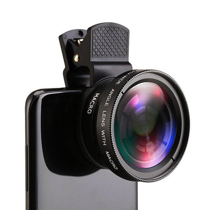 Universal 2-in-1 Wide Angle and Macro Lens Mobile Phone Clip HD Camera Lens