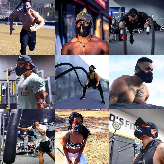 Sports Fitness Workout Training Mask 16 Levels Breathing Resistance