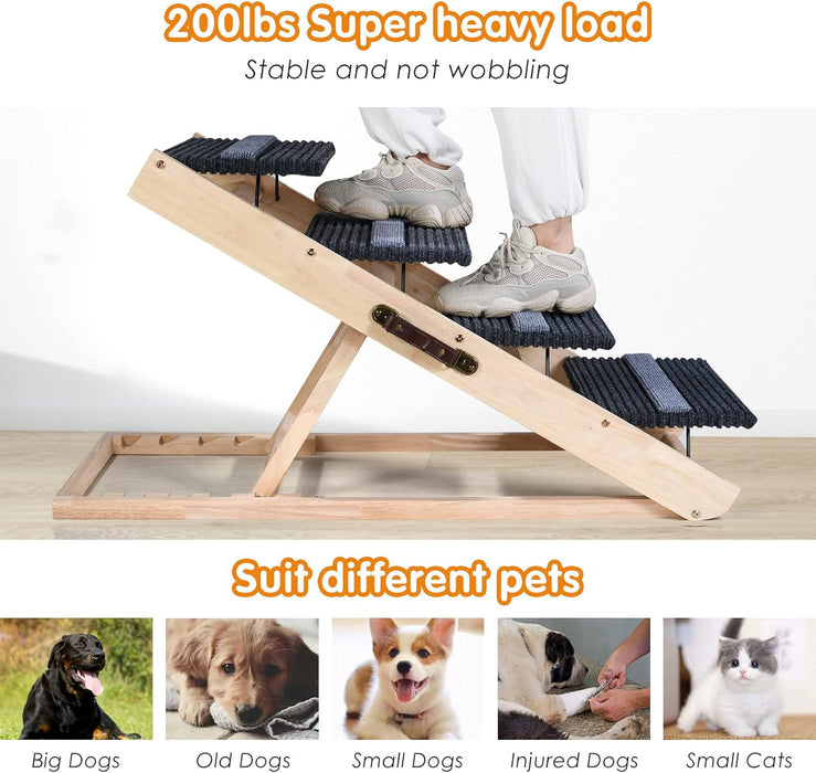 2-in-1 Adjustable Pet Ramp and Dog Stairs