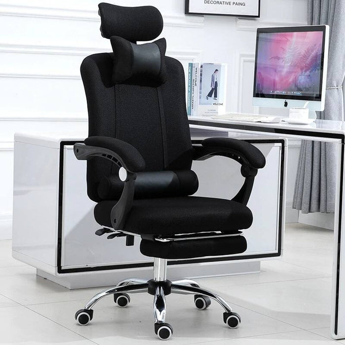GameLab Latex Office Chair with Footrest Black