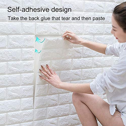 Self Adhesive 3D Brick Wallpaper Panels 10-Piece