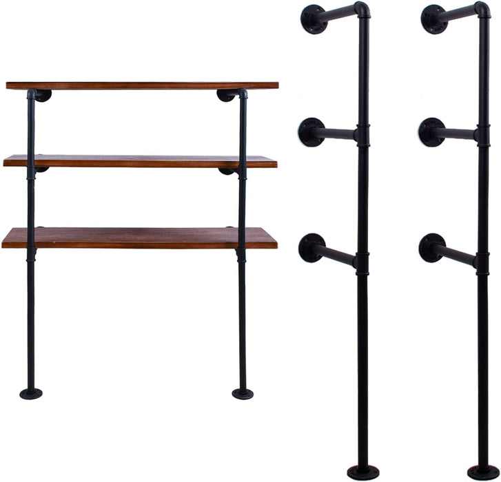 Industrial Iron Pipe DIY Shelf Brackets