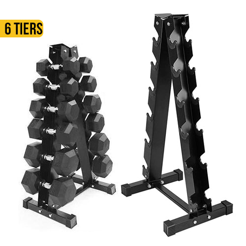 Steel A Type Dumbbell Stand 6 Tiers