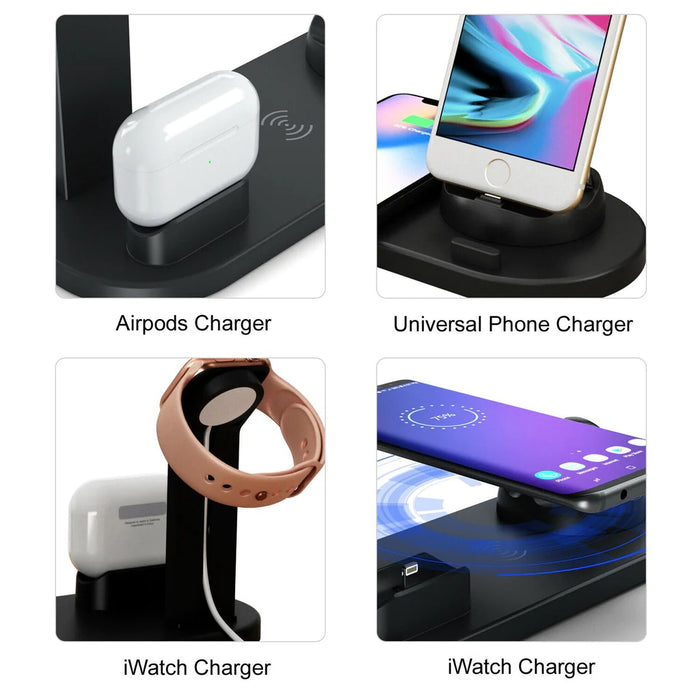 3 in 1 Qi Wireless Watch Charger Charging Dock Stand Station For iPhone