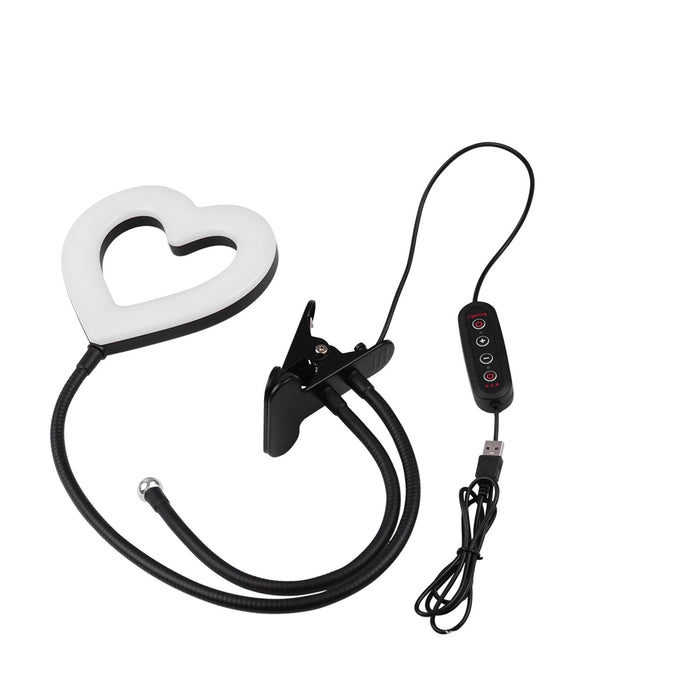 6 inch Gooseneck RGB Heart Shaped Fill Light- USB Powered