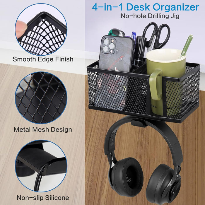 3-in-1 Clip-On Desk Organizer