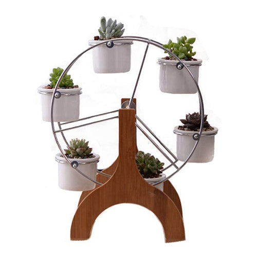 Ferris Wheel Plant Stand With 6 Pots
