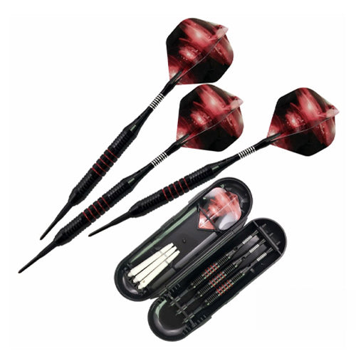 Professional Plastic Soft Tip Darts Red With Storage Case