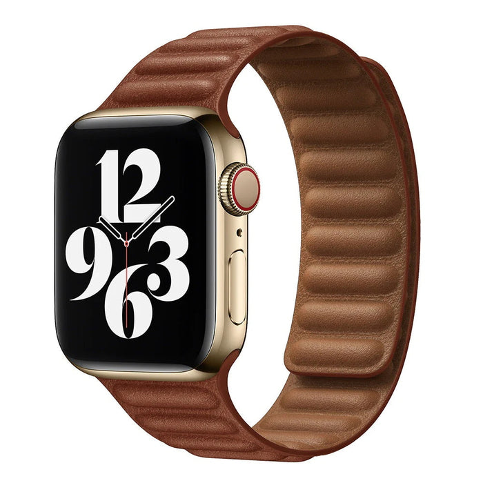 Apple Watch Full Grain Magnetic Leather Band - 42/44/45mm, Brown