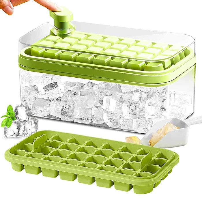 One-Button Easy Release Ice Cube Tray