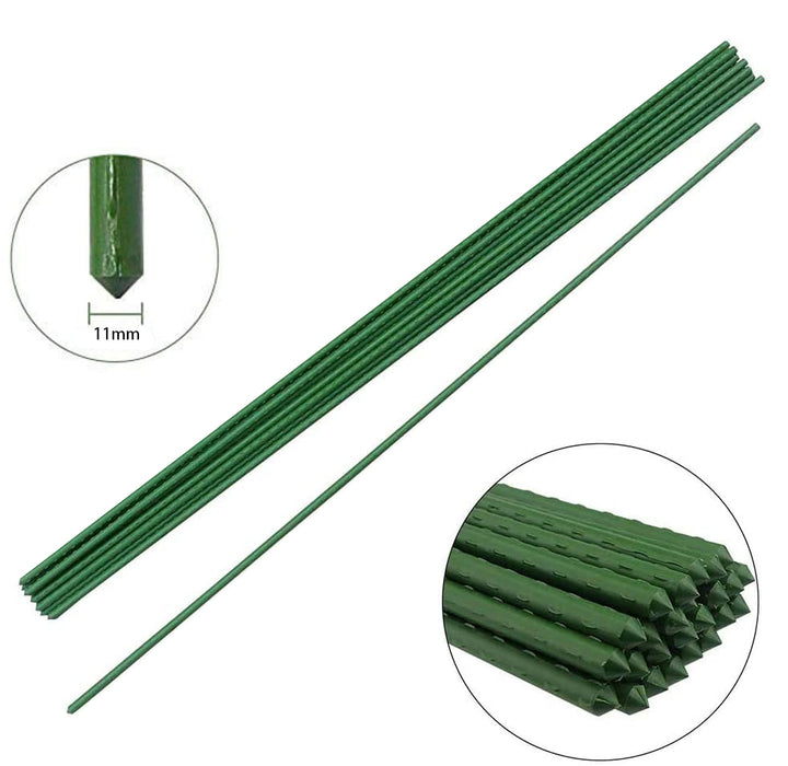 Metal Garden Stakes Plant Supports - 10 Pack