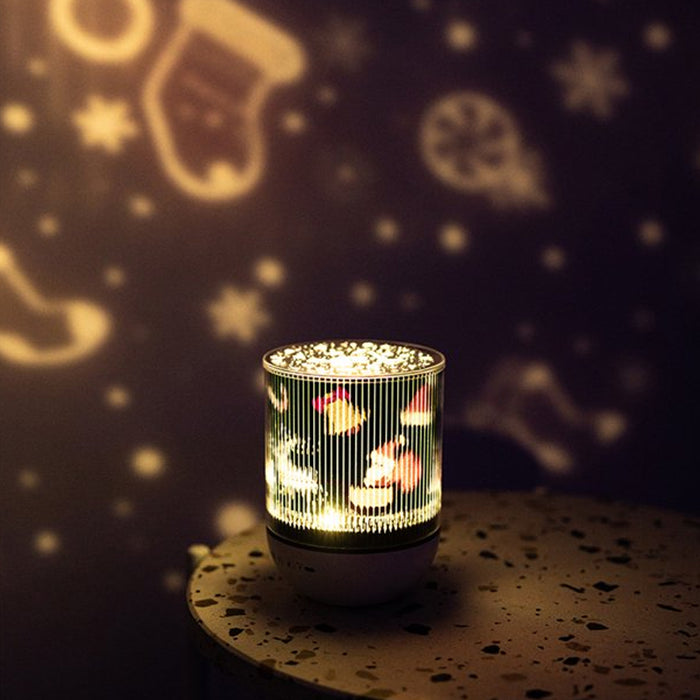 USB Rechargeable Rotating Night Lamp and Wireless Speaker