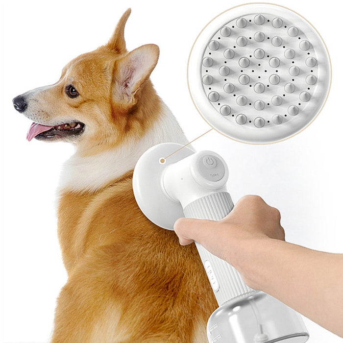 Automatic Foaming Silicone Bristles Pet Bathing Brush- USB Charging