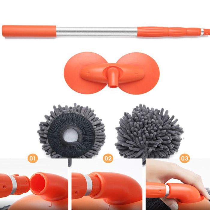 Three Sections Microfiber Auto Detailing Cleaning Brush