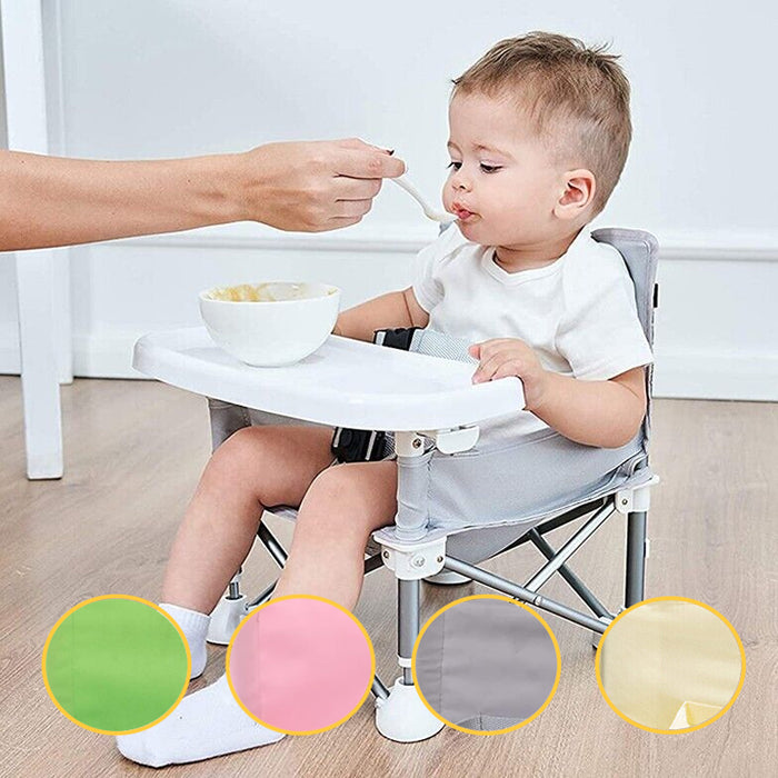 Foldable Booster Seat with Tray for Toddlers