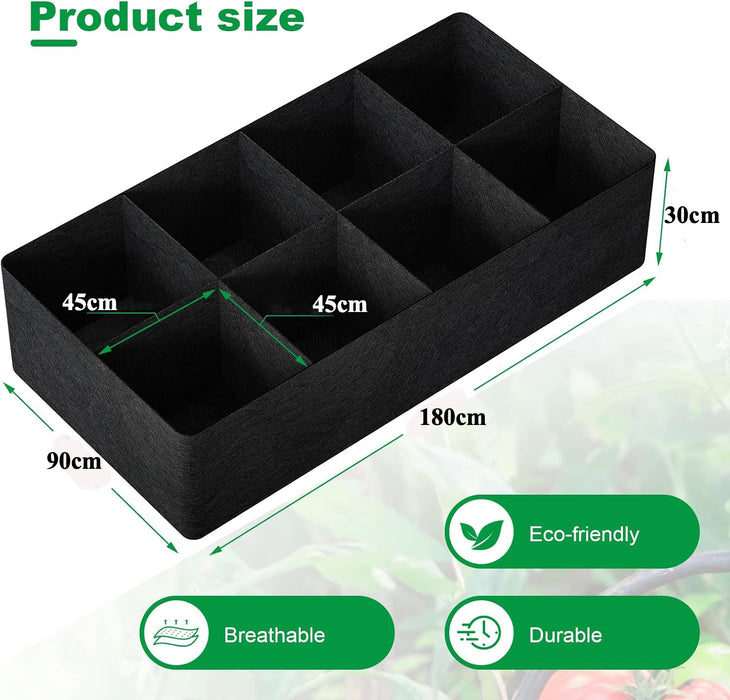 8 Grids Plant Grow Bag Garden Bed