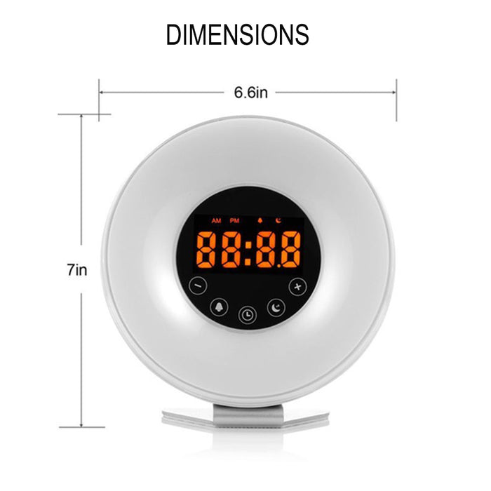 Wake-up Digital Alarm Clock Touch Sensitive LED Light Simulation- USB Powered