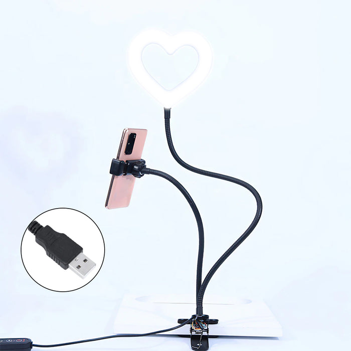 6 inch Gooseneck RGB Heart Shaped Fill Light- USB Powered