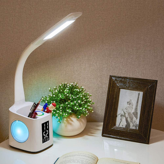 Multifunctional LED Dimmable Desk Lamp with Charging Port- USB Powered