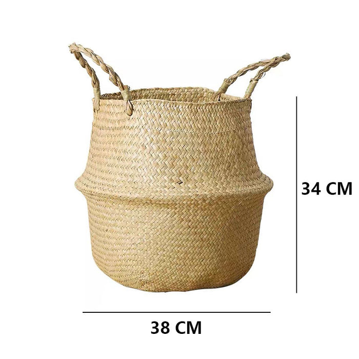 Natural Woven Seagrass Flower Baskets Garden Flower Pot M