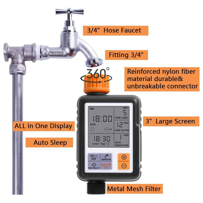 Water Timer For Garden Hose Faucet Double