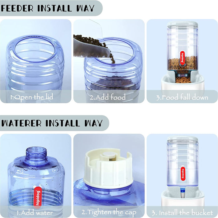 Auto Pet Food & Water Dispenser Set