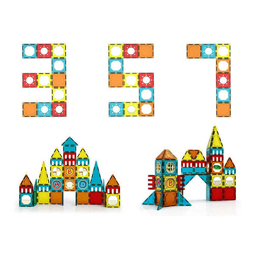 Magnetic Building Blocks Educational Stem Toys - 122 Piece Set